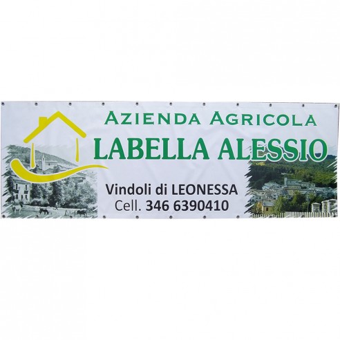 Striscione PVC Colore Come da foto Taglia 2m x 1m