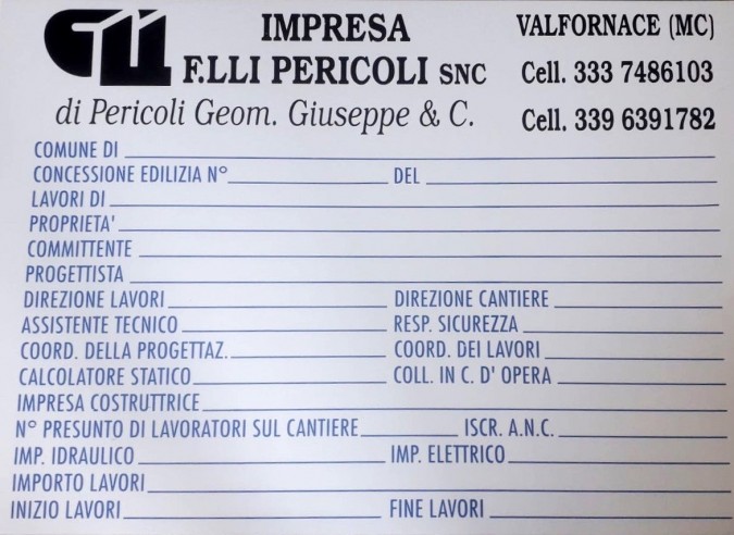 Cartellone da cantiere in polionda 70x100 | Publigest snc