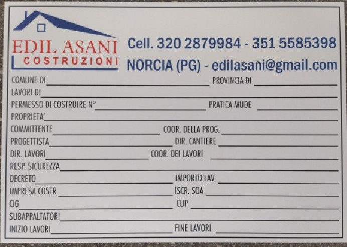 Cartellone da cantiere in polionda 70x100  | Publigest snc