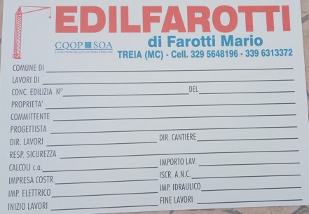 Cartellone da cantiere in polionda 70x100| Publigest snc