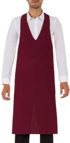 Grembiule uomo gessato con pettorina - Publigest