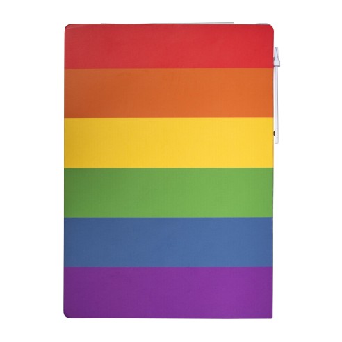 Block notes in carta con copertina arcobaleno