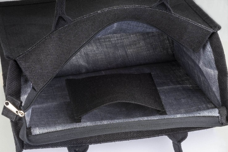 Borsa in juta con manici in cotone