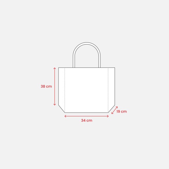 Borsa in juta con manici in cotone