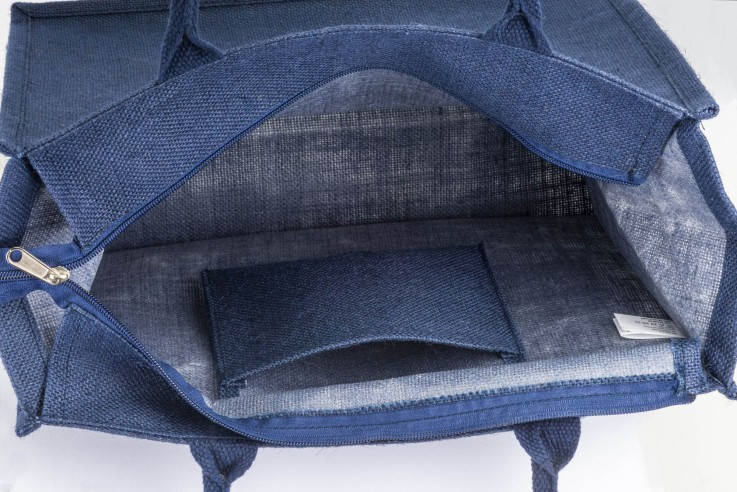 Borsa in juta con manici in cotone