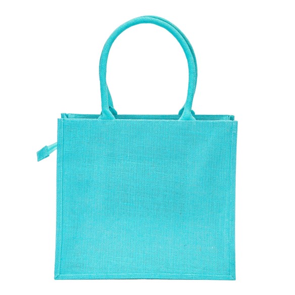Borsa in juta con manici in cotone