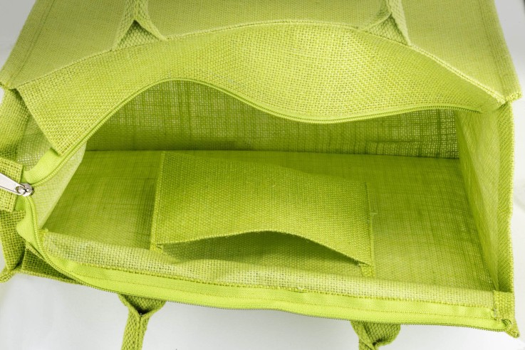 Borsa in juta con manici in cotone