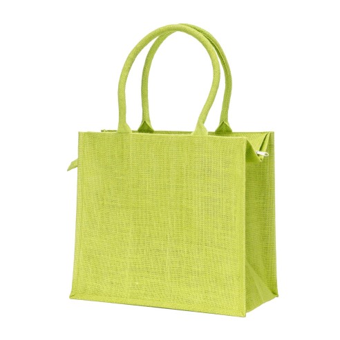 Borsa in juta con manici in cotone