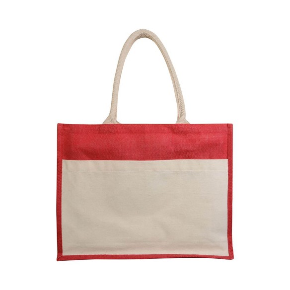 Borsa in juta con interno in PVC