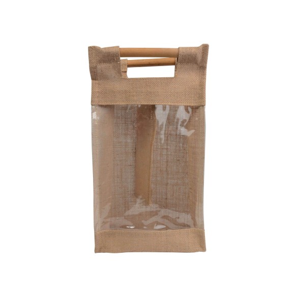 Borsa portabottiglie in juta
