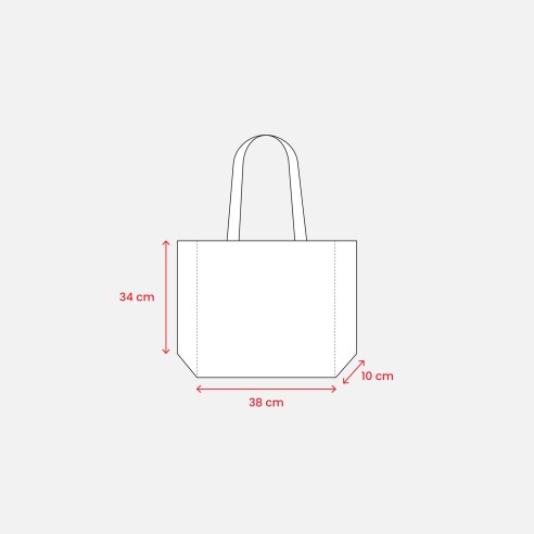 Borsa shopper con soffietto in TNT