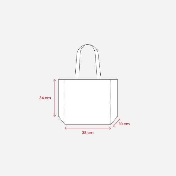 Borsa shopper con soffietto in TNT