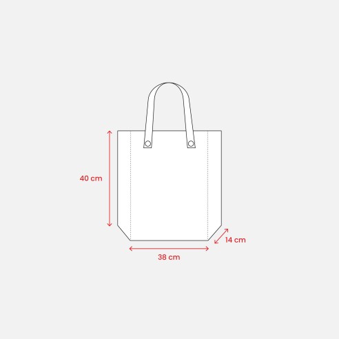 Shopper ripiegabile con soffietto in TNT