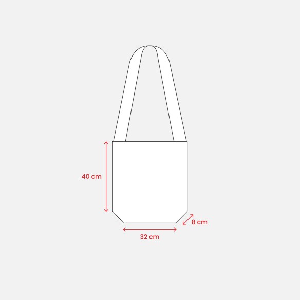 Borsa shopper bicolore in TNT