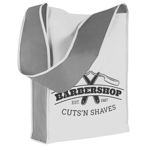 Borsa shopper bicolore in TNT