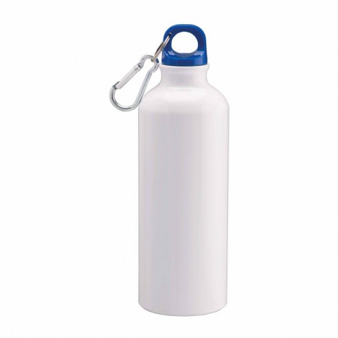 Bottiglia bianca in alluminio tappo colorato 500ml personalizzabile | Publigest snc