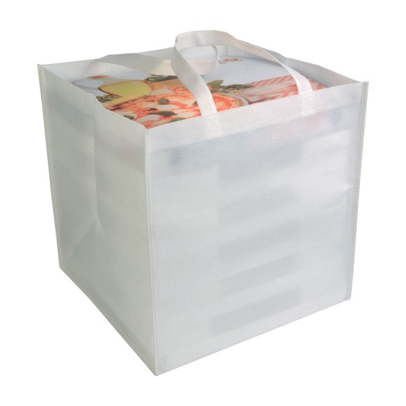 Shopper in formato cartone da pizza in TNT