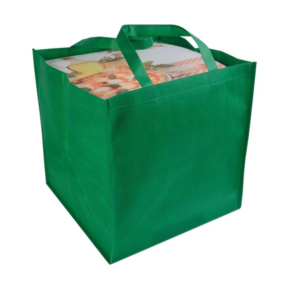 Shopper in formato cartone da pizza in TNT