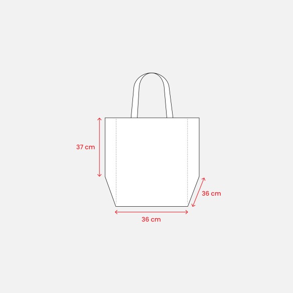 Shopper in formato cartone da pizza in TNT