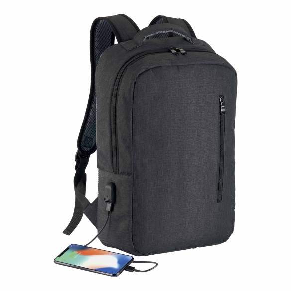 Zaino porta PC poliestere two tone con porta USB esterna