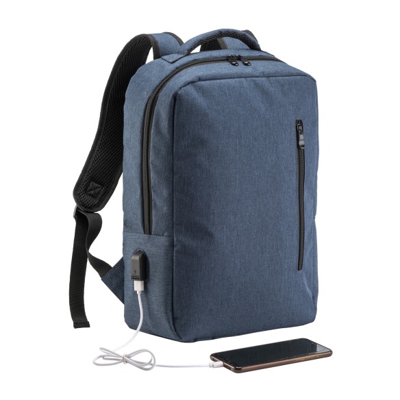 Zaino porta PC poliestere two tone con porta USB esterna