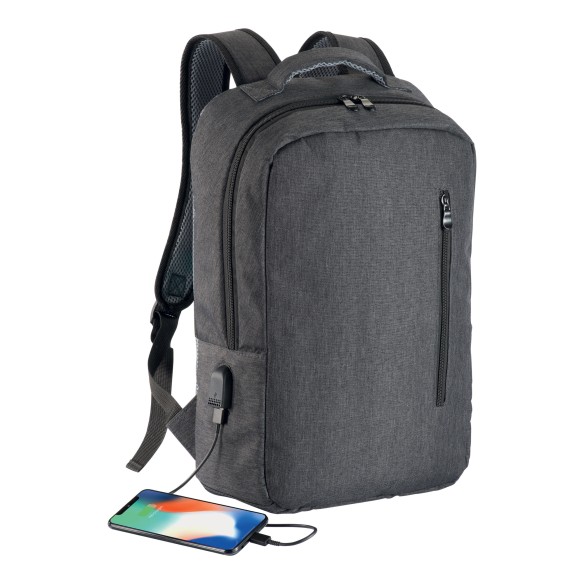 Zaino porta PC poliestere two tone con porta USB esterna