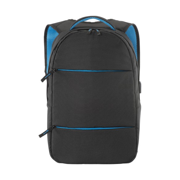 Zaino porta PC (15”) in poliestere 600D con porta USB