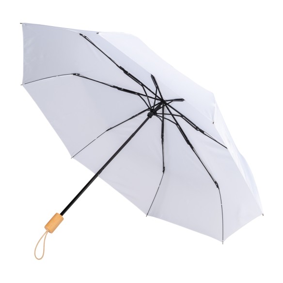 Ombrello manuale in Rpet con manico in legno