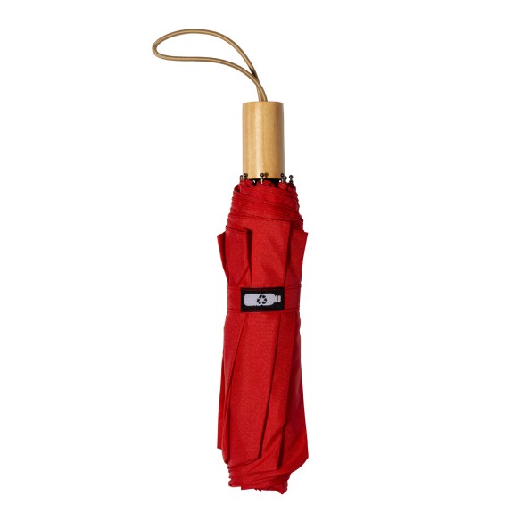 Ombrello manuale in Rpet con manico in legno
