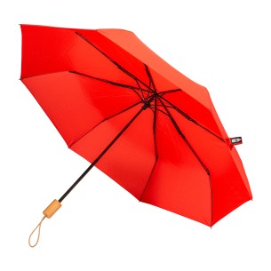 Ombrello manuale in Rpet con manico in legno