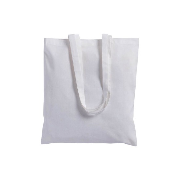 Shopper in cotone con manici lunghi