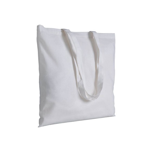 Shopper in cotone con manici lunghi