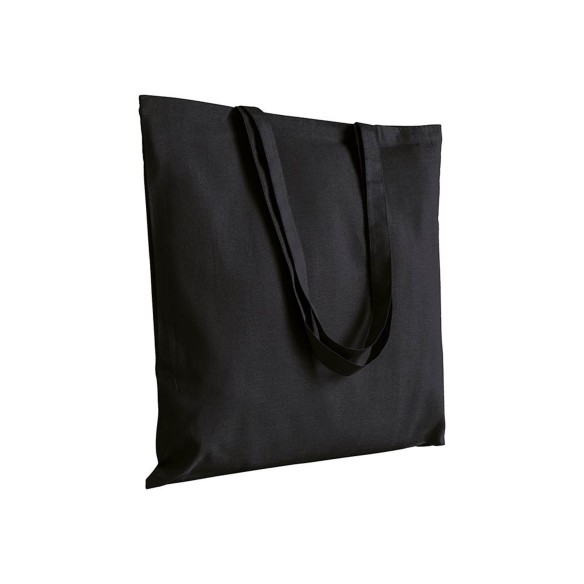Shopper in cotone con manici lunghi