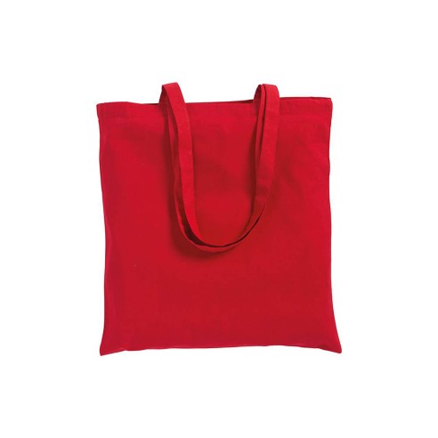 Shopper in cotone con manici lunghi
