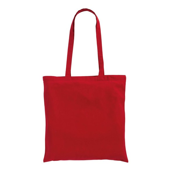 Shopper in cotone con manici lunghi