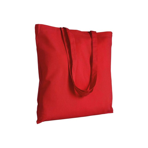 Shopper in cotone con manici lunghi