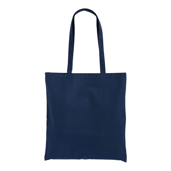 Shopper in cotone con manici lunghi