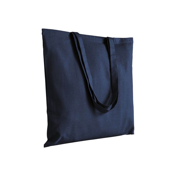 Shopper in cotone con manici lunghi