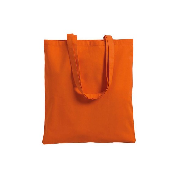 Shopper in cotone con manici lunghi
