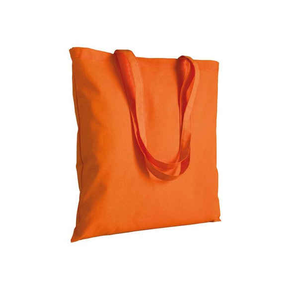 Shopper in cotone con manici lunghi
