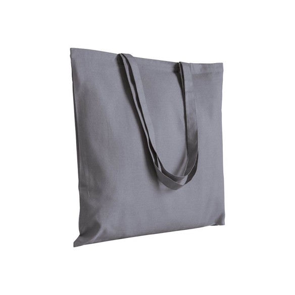 Shopper in cotone con manici lunghi