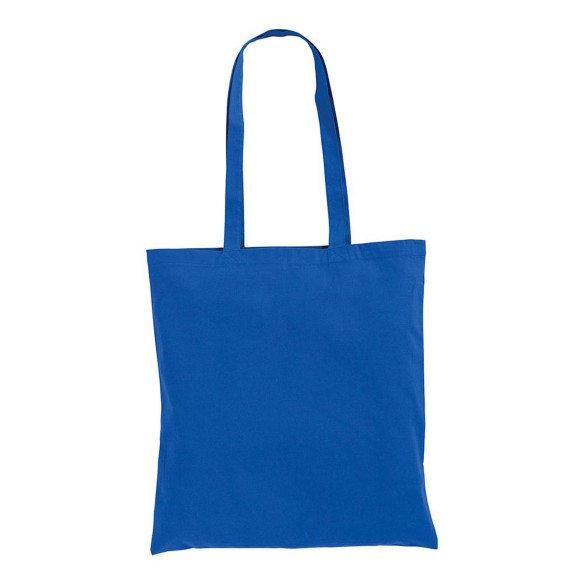 Shopper in cotone con manici lunghi