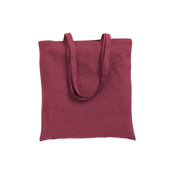 Shopper in cotone con manici lunghi