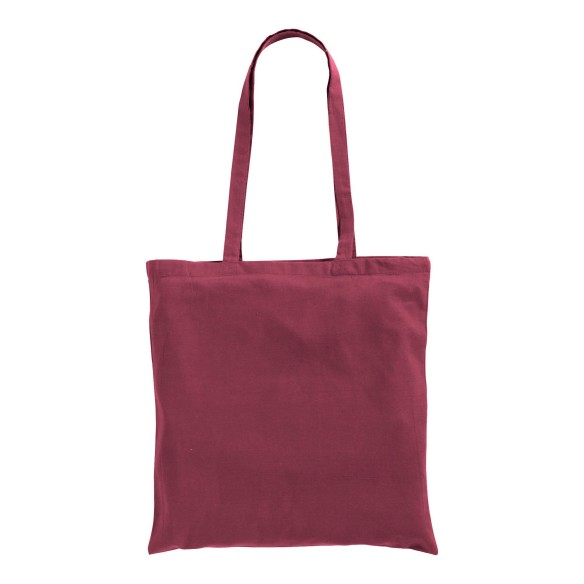 Shopper in cotone con manici lunghi