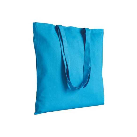 Shopper in cotone con manici lunghi