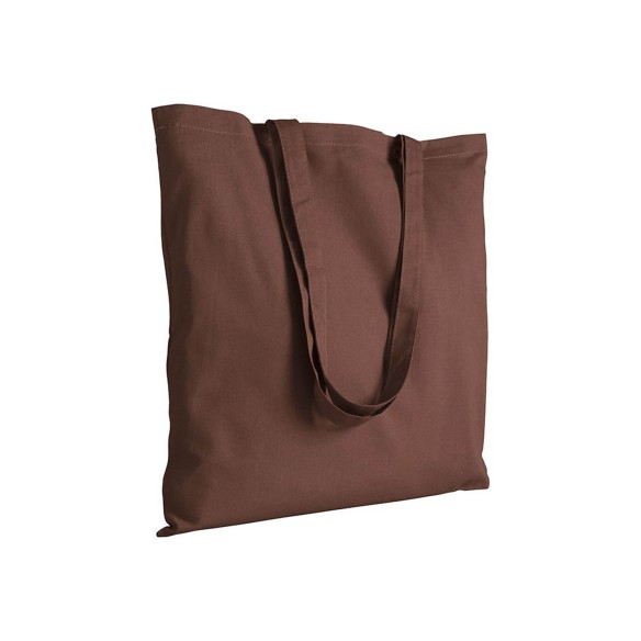 Shopper in cotone con manici lunghi