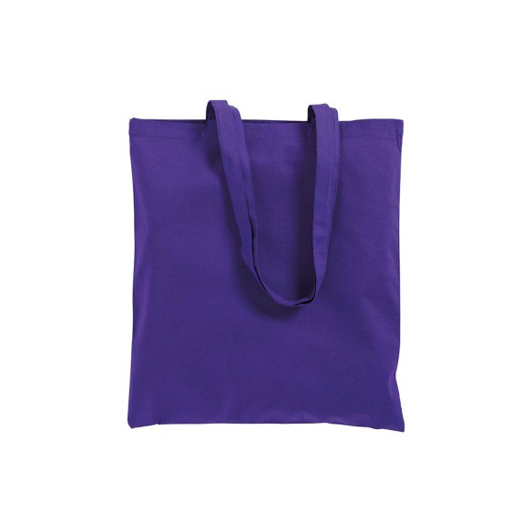 Shopper in cotone con manici lunghi