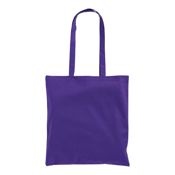 Shopper in cotone con manici lunghi
