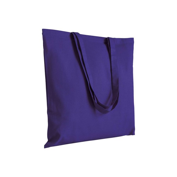 Shopper in cotone con manici lunghi