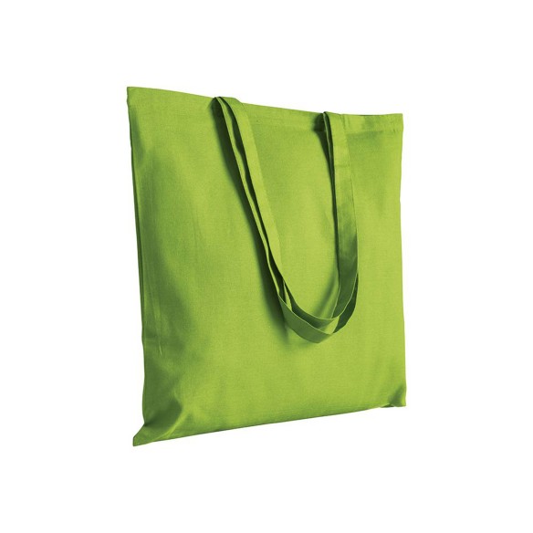 Shopper in cotone con manici lunghi